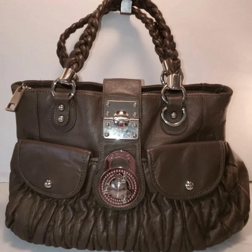 Steve MADDEN XL Brown Leather Handbag